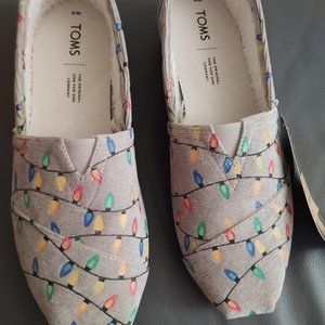 Toms Slippers Tree Lights Print